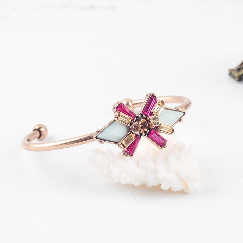 

Bohemia Vintage Acrylic Crystal Geometric Bangle For Women Wholesale Date Gift Jewelry Accessory