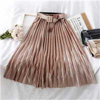 Mooirue-Vintage-Gold-Velvet-Maxi-Skirt-Women-With-Sashes-Pleated-High-Waist-Streetwear-Loose-High-Waist
