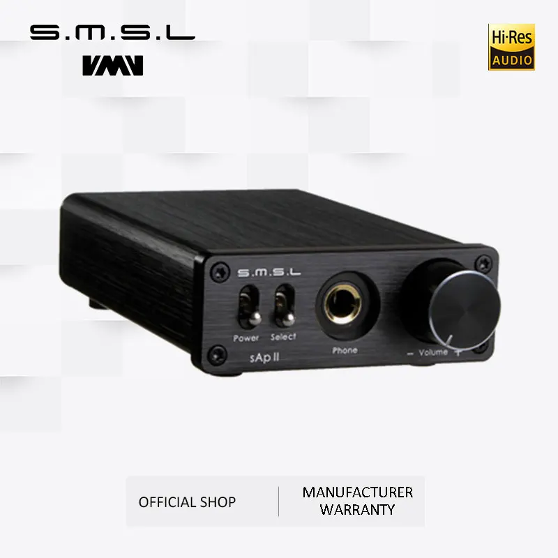 Портативный усилитель для наушников SMSL SAP II TPA6120A2 мощный Hi Fi стерео с 2 входами
