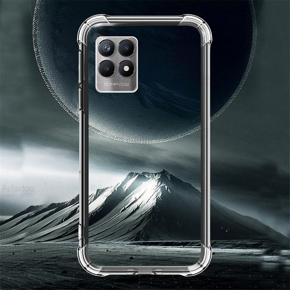 Realme8i Case Transparent Protection Phone Covers For Oppo Realme 8i Realmi  Realmy 8 I i8 RMX3151 6.6 Bumper Shockproof Fundas