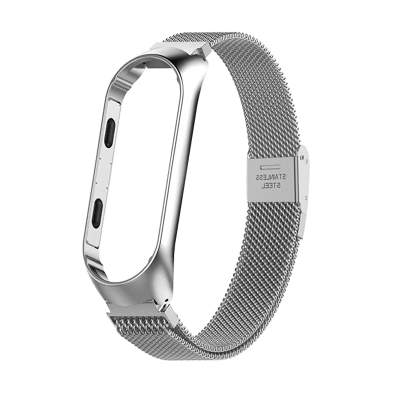 Магнитный браслет ремешок для Xiaomi mi 3 4 металлический Смарт-браслет mi Band мужские браслеты из нержавеющей стали ремешок для mi Band 3 4