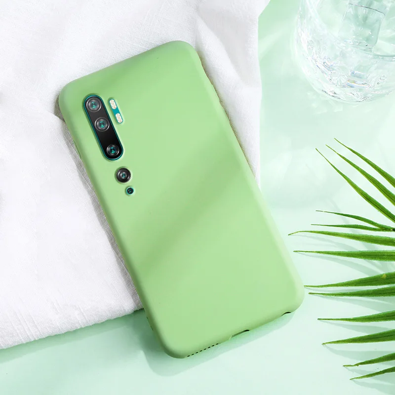 Яркий мягкий жидкий силиконовый чехол для Xiaomi mi CC9 Pro, противоударный чехол для mi CC 9 Pro CC9e, силиконовый чехол на заднюю панель - Цвет: Green