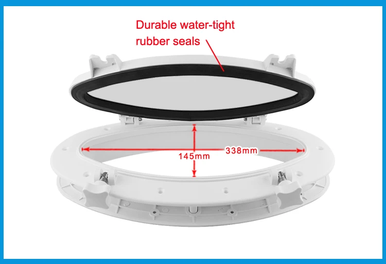Морская Лодка яхты RV овальной формы порт отверстие ABS пластик овальные люки порт огни Сменное оконное отверстие порт свет