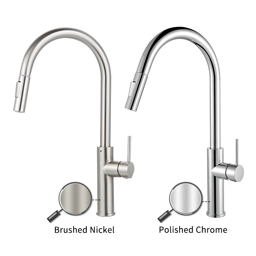 

Hot Ceramic Valve Core Kitchen Faucets Single Handle Pull Out Kitchen Tap Single Hole Handle Swivel 360 Degree Water Mixer Tap