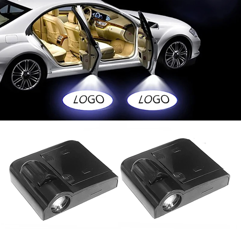 

1pcs LED Door Welcome Laser Wireless Car Projector Logo Ghost Shadow Night Light Suitable for all car models For benz
