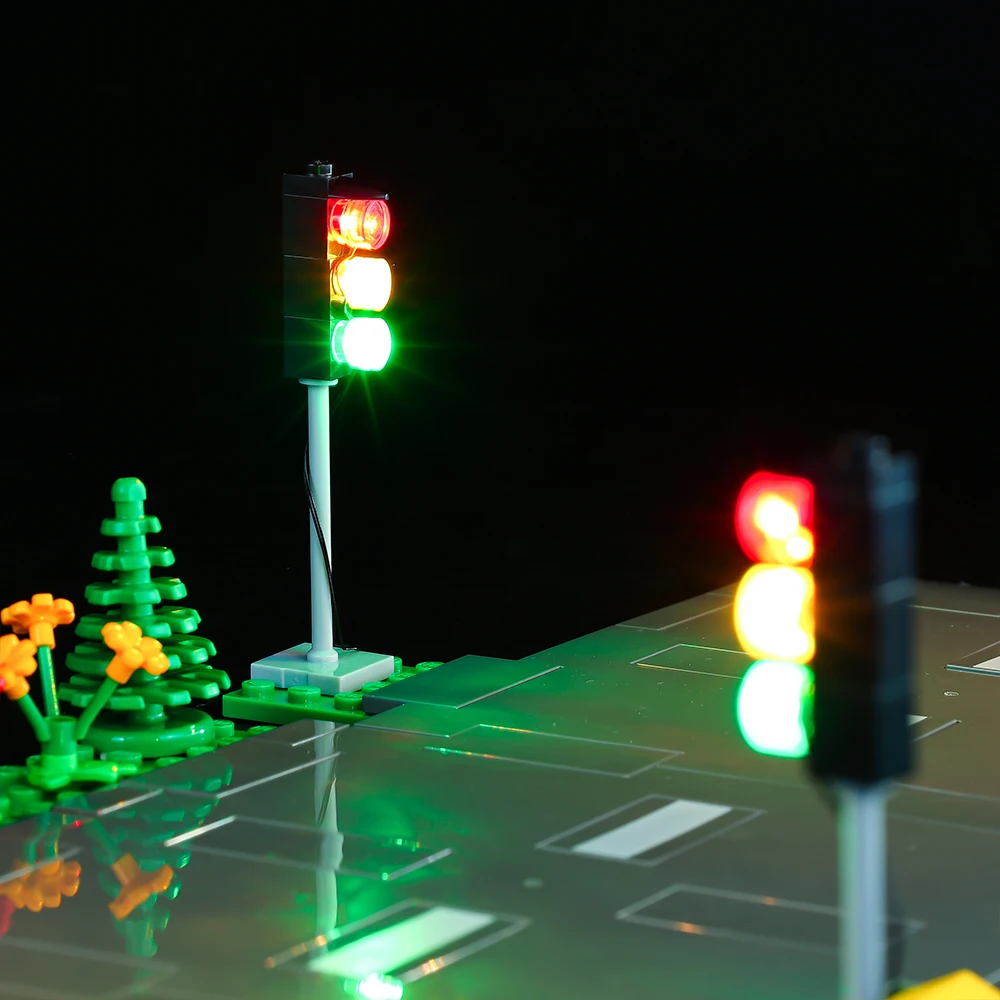 レゴ60304用LEDライトキットビルディングブロックシティロードプレート