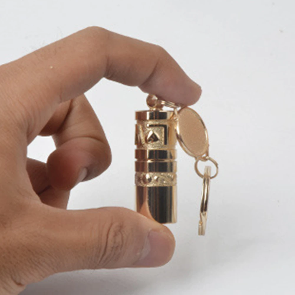 Портативный Электрический мини-фонарик светильник алюминиевый брелок кольцо для ключей с принтом любви
