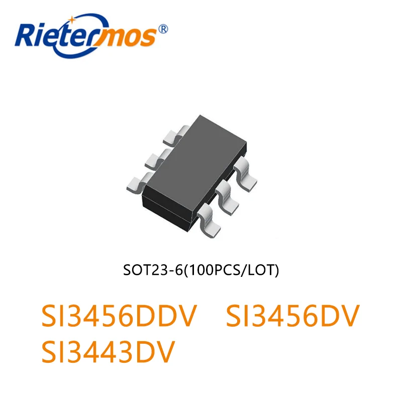 

100 шт. SI3456DDV SI3456DV SI3443DV SI3456 SOT23-6 TSOP-6 NMOS 30V