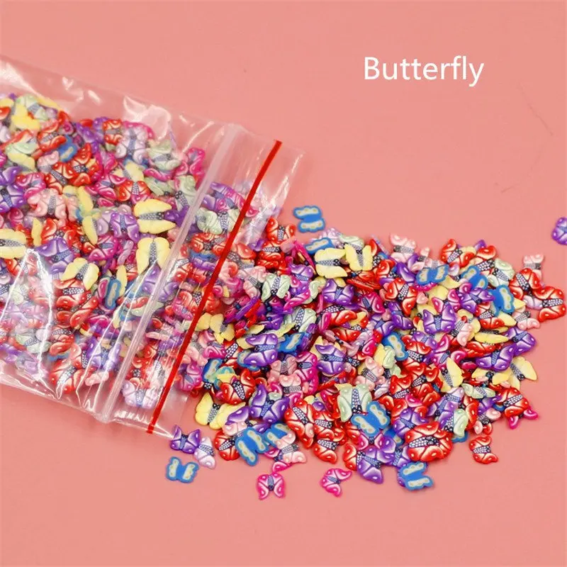 Plasticine Addition Soft Ceramic Fruit Piece 1000 Pieces Mixed Fruit Bar Nail Jewelry Mobile Beauty Patch Slime Diy Supplies