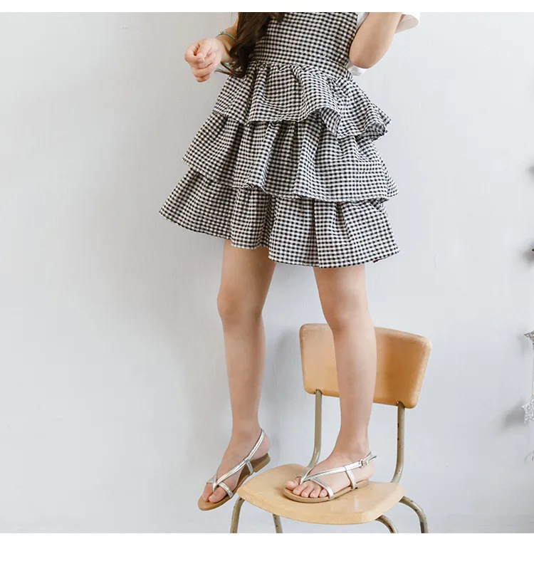 cotton sleeveless girls sundress dress school children clothing layered cute white black plaid girl dress summer kids clothes  4 5 6 7 8 9 10 11 12 13 14  years old little big teenage girl summer 2017 dress (16)