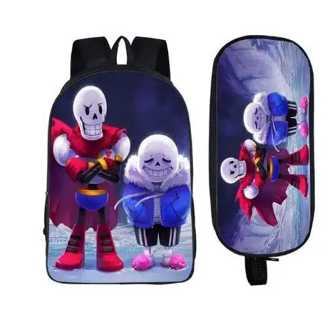 picture color 16 дюймов Undertale рюкзак Санс и папирус школьные рюкзаки для мальчиков и девочек детские школьные сумки Undertale школьные сумки детский подарок - Цвет: picture color