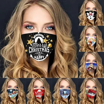 

Christmas Cover Breathable Face Mask Dust-proof Facecover Windproof Foggy Haze Masks Cycling Mask Adult Mask
