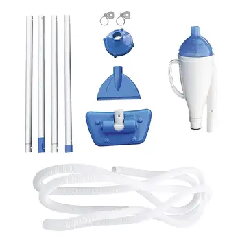 

PVC Pool Cleaner Brush Head Cleaner Set With Scoop Net Pond Fountain Accessories