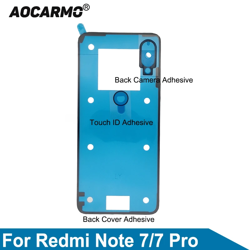 Aocarmo для Redmi Note 7 Pro задняя крышка клейкая камера стикер Touch ID лента | Мобильные