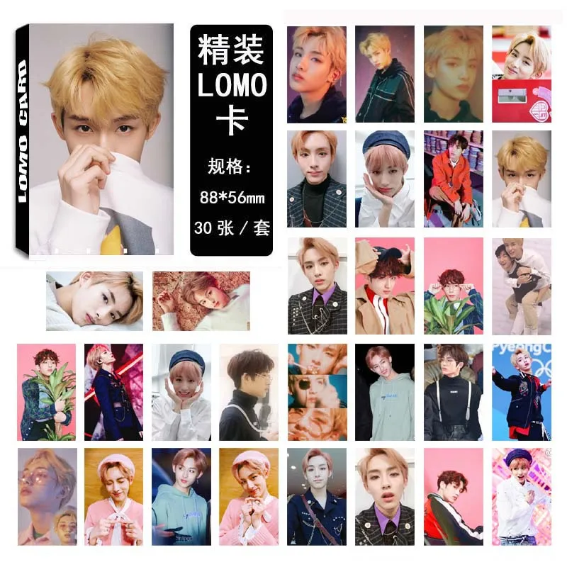 Альбом WINWIN NCT127 30 шт./компл. Фотокарта хорошего качества K pop NCT DREAM HD Lomo модные карты