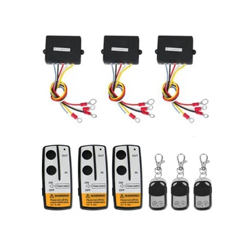 

DC 12V 3 Wireless Winch Remote Control Set Kit 12V With battery for the remote