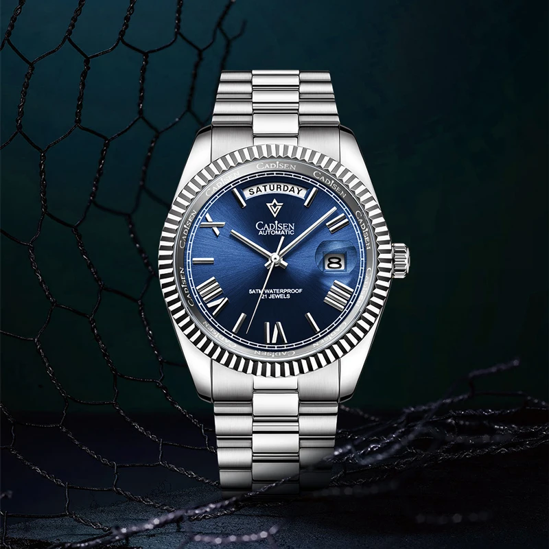 CADISEN Automatic Watch Men Sport Top Brand luxury Mechanical WristWatch Mens 2021 Stainless Steel Waterproof MIYOTA 8285 Clock