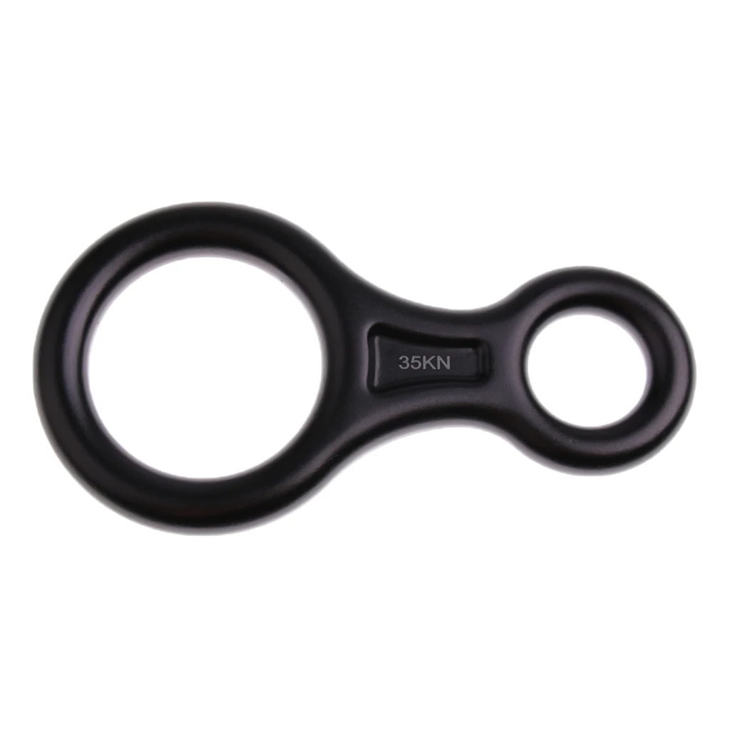 Heavy Duty Aluminum Alloy 35KN Figure 8 Shape Rock Climbing Descender Abseiling Rappelling Ring Belay Device