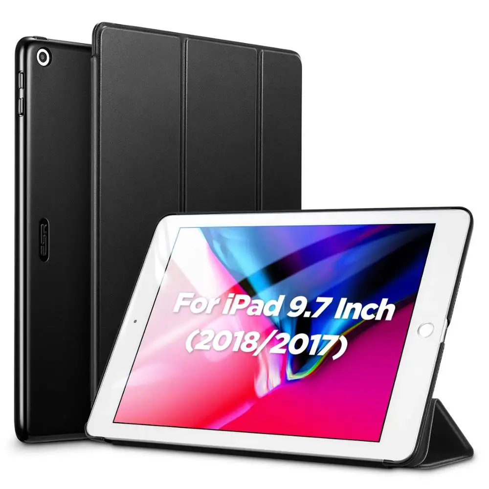 Цветной чехол ESR для iPad 9 7 дюйма 2018 Ультратонкий из искусственной кожи с функцией