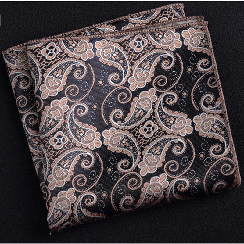 Fashion Pocket Square Green Navy Colorful Handkerchief 22*22cm Silk Floral Striped Paisley Hanky Suit Men's Business Wedding pocket square mini handkerchief