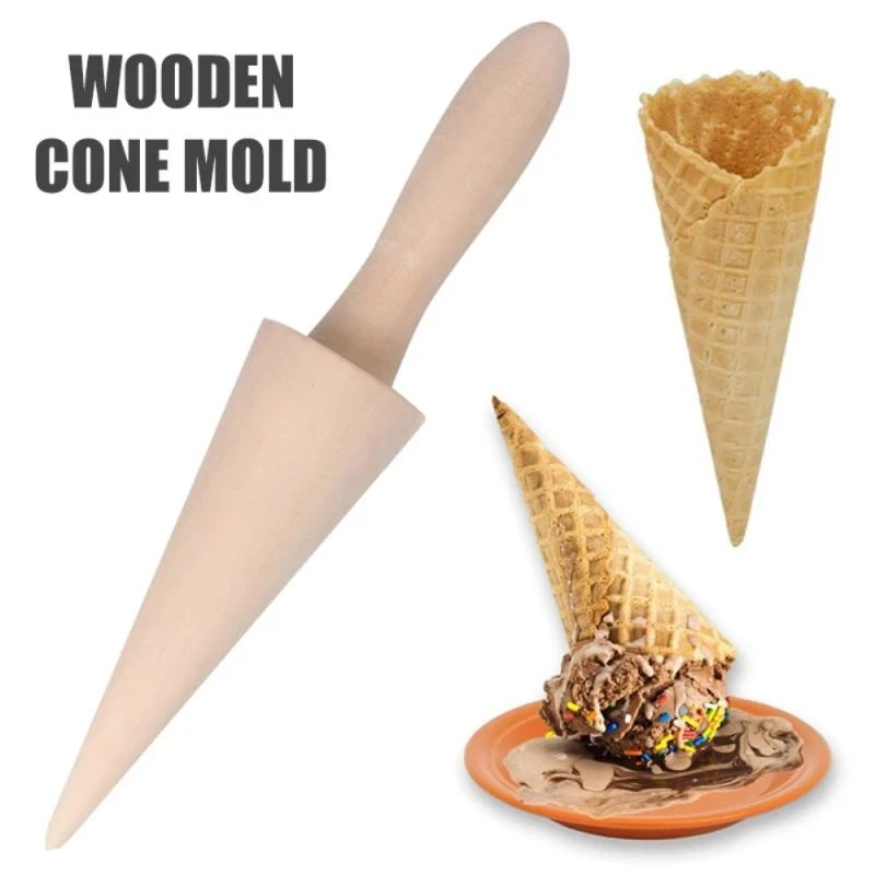 Molde de madera para helados, accesorios de cocina para hacer postres y helados|Portaconos de helado| AliExpress