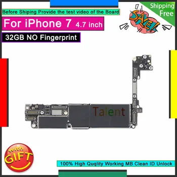 

For IPhone 7 Motherboard 32GB Without Touch ID Unlocked Disassembly Mainboard Good Working Logic Board Tested Full Functions