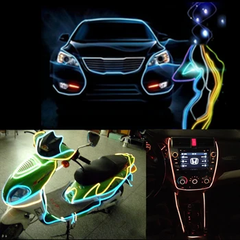 

2M Glow EL Wire Cable LED Neon Christmas Dance Party DIY Costumes Clothing Luminous Car Light Decoration Clothes Ball Rave