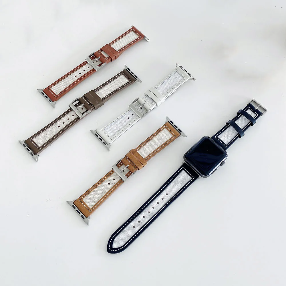 Newest Soft Leather Strap for Apple Watch Wool fleece Band 38mm 42mm 40mm  44mm for iwatch 45mm 41mm SE1 2 3 4 5 6 7 Cosy Correa - AliExpress