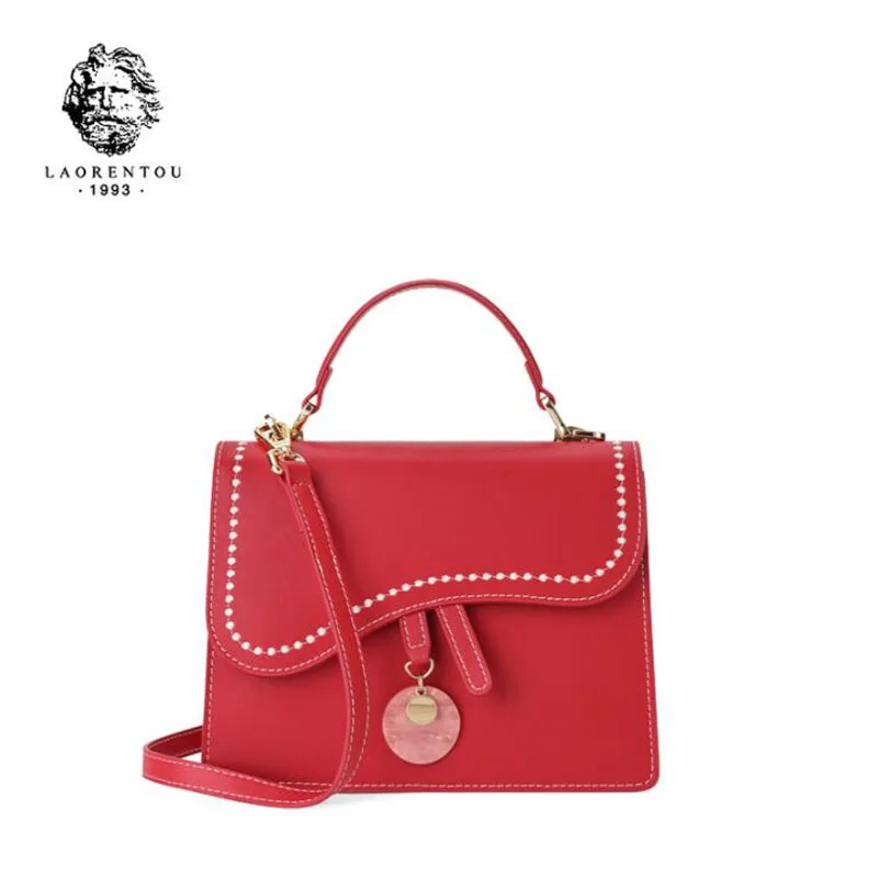 

LAORENTOU Women leather handbag fashion cowhide bag designer bags famous brand women bags 2019 new luxury handbags women bags