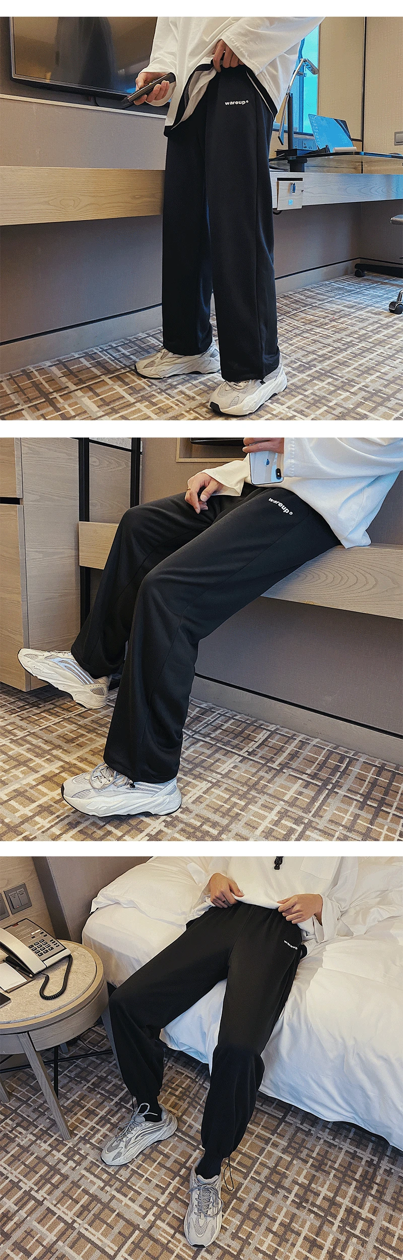 UYUK2019 Весна новая пара петлей Ed Feet Повседневная мода универсальный свободный мужской нижнее белье спортивная одежда брюки бегунов