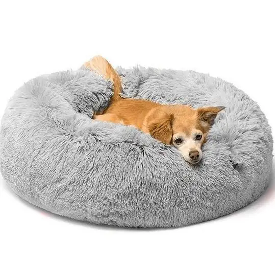 

Round Cat Beds House Soft Long Plush Best Pet Dog Bed For Dogs Basket Pet Products Cushion Cat Bed Cat Mat Animals Sleeping Sofa