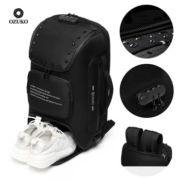 

NEW Multifunctional Backpack Men USB 15.6 inch Anti-theft Laptop Backpack Lock Design Business Travel Male Waterproof Mochilas