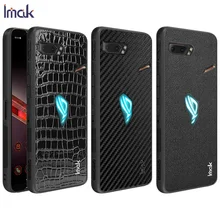 Tpu macio quadro + pc parte inferior dura luz luxo couro do plutônio casos para asus rog telefone 2 phone2 zs660kl caso imak LX-5 capa traseira(China)