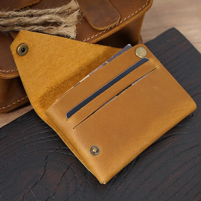  The Tanned Cow Slim Minimalist Wallet for Men Women