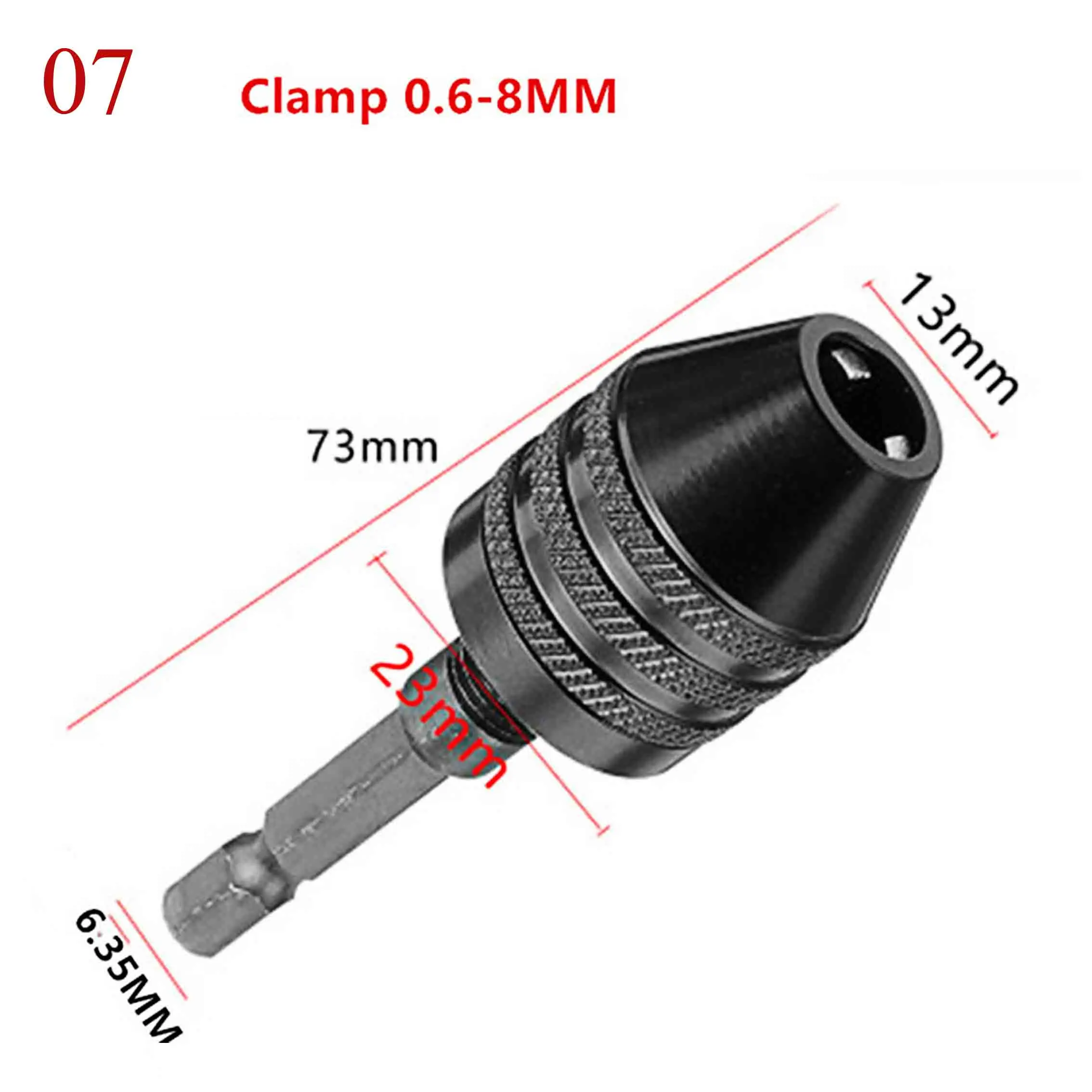 1 шт. Универсальный сверлильный патрон адаптер конвертер БЕСКЛЮЧЕВОЙ патрон вала зажим 0,3-6,5 мм вал электродвигателя мини патрон крепеж - Цвет: 0.6-8mm