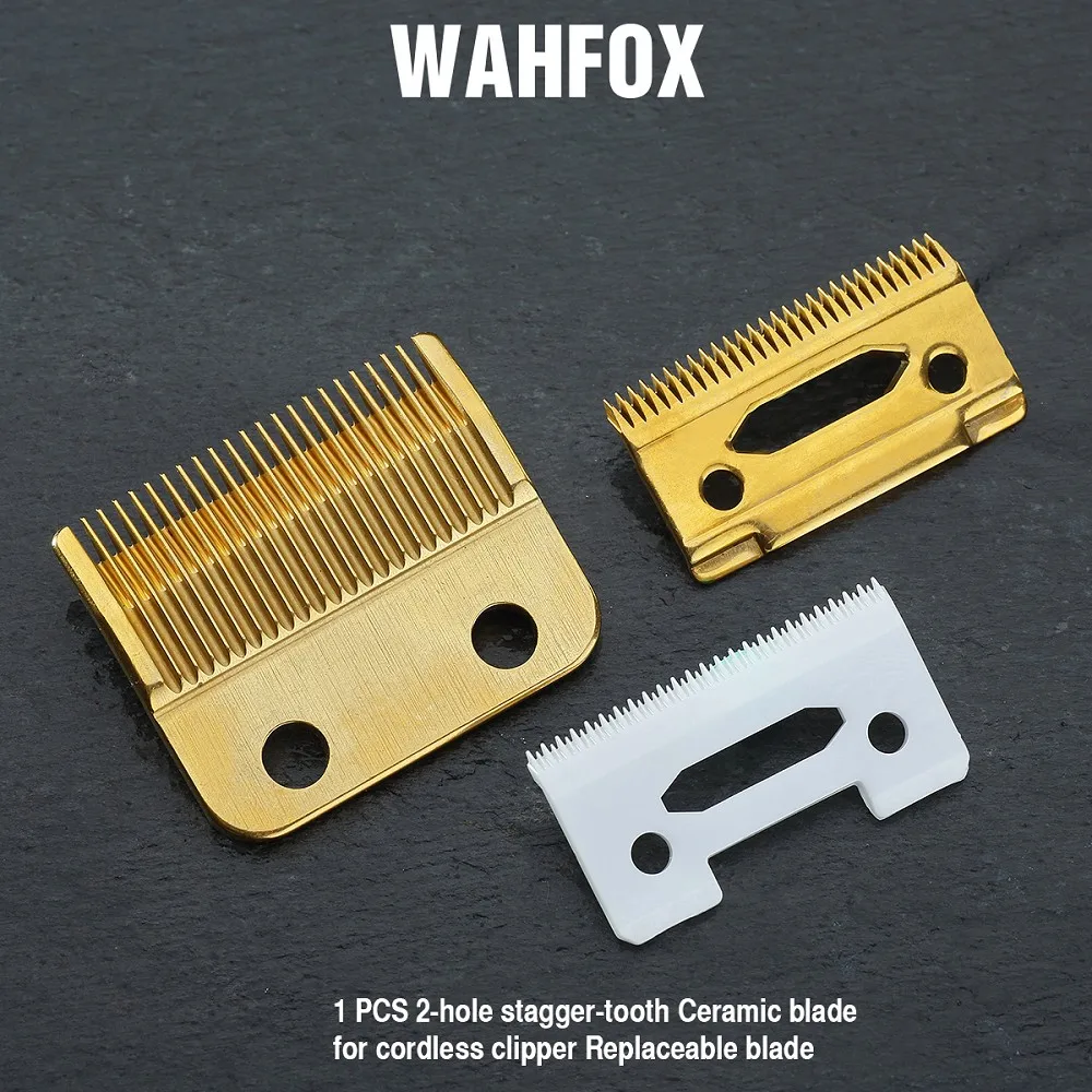 WAHFOX-Lame de Tondeuse à Cheveux Professionnelle, Freins Hauts, Accessoires de Tondeuse en Acier, Remplacement localité, Lame Mobile