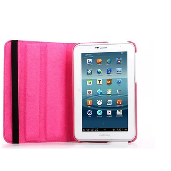 

Hot Sell 360 Rotating Folio PU Leather Case For Samsung GALAXY Tab 2 7 GT P3100 P3110 P3113 GT-P3100 7 Inch Cover