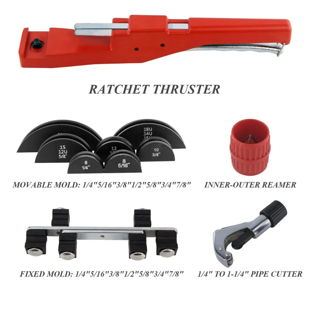 1/" до 7/8" кондиционер трубы изгиб инструменты медь инструмент для гибки труб наборы 6-22 мм нейлоновая трубка медный трубогиб