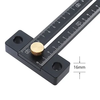 

Woodworking Scribing Device Straight Guide Rule Measuring Tools 180mm/280mm Aluminium Alloy FAS6