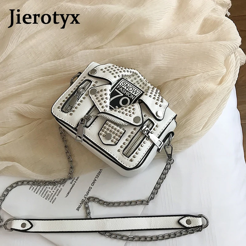 JIEROTYX Высококачественная Женская Повседневная сумка через плечо с заклепками в