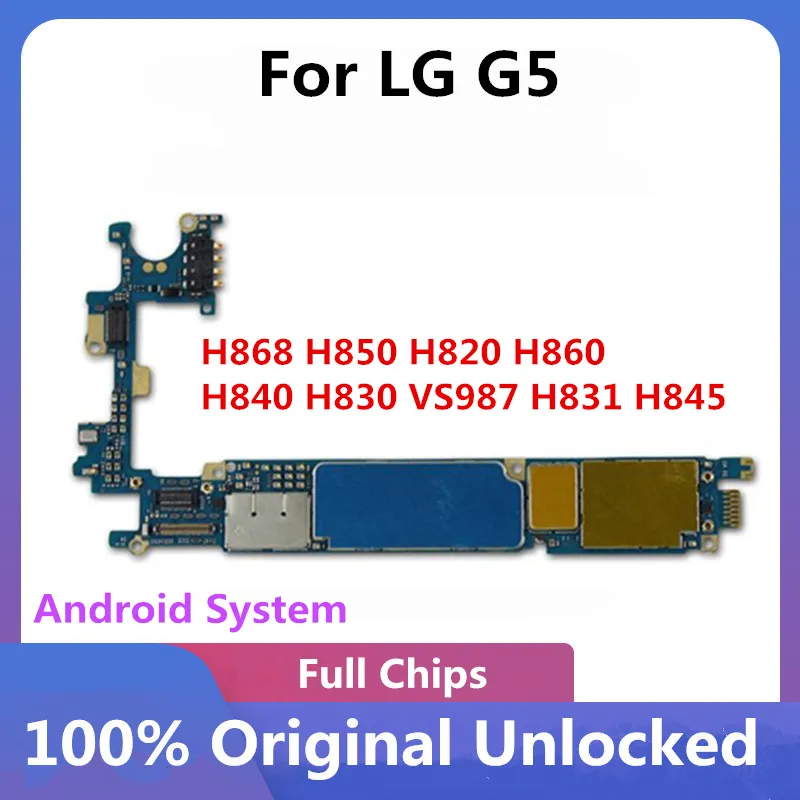 Оригинальная разблокированная материнская плата для LG G5 H868 H850 H820 H860 H840 H830 VS987 H831