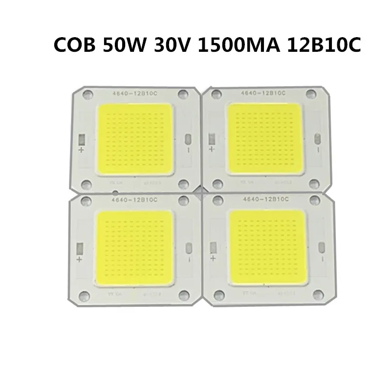 Chip LED COB para holofote, contas de lâmpada, potência total, 4640, 50W, 12B10C, 1500MA, vermelho, azul, verde, amarelo, branco, potência total, 1-20pcs