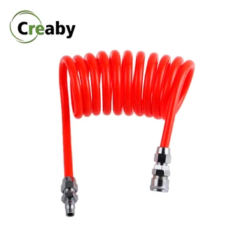 

3M/6M/9M/12M/15M Polyurethane PU Air Compressor Hose Tube 6*4mm 8*5mm 10*6.5 12*8mm Pneumatic Spring Spiral Pipe with Connector