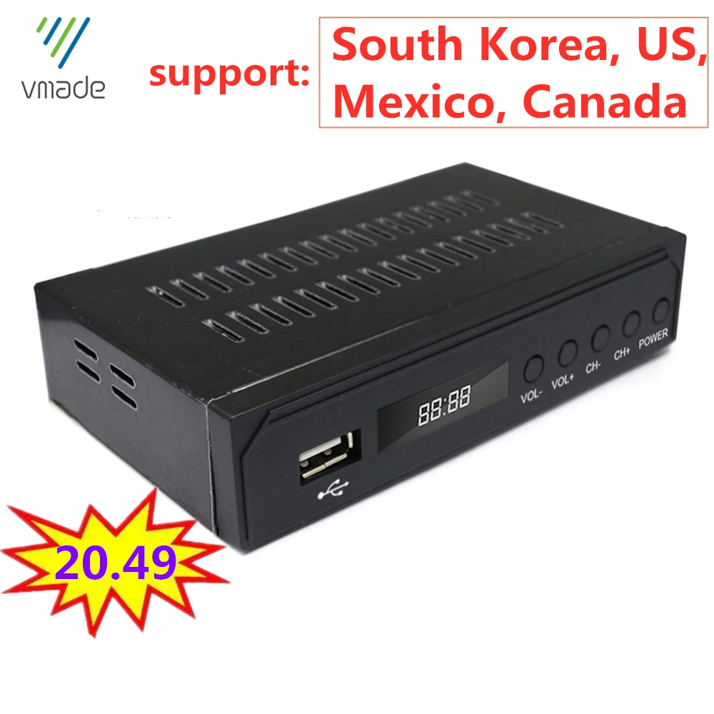 Hot selling USA Mexico Canada Atsc-t Terrestrial Digital TV Receiver Tv Tuner support Atsc Box Broadcast | Электроника