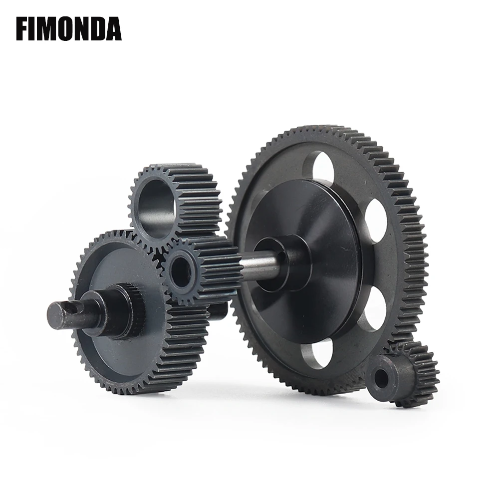 RC Car Transmission All Metal Internal Gears Set with Motor Gear for 1/