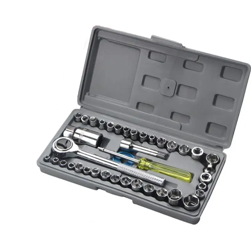 

40pcs Socket Wrench Head Sleeve Set Car Motorcycle Repair Tool Wrench Socket Universial Furniture Car Repair Ratchet Wrench Use