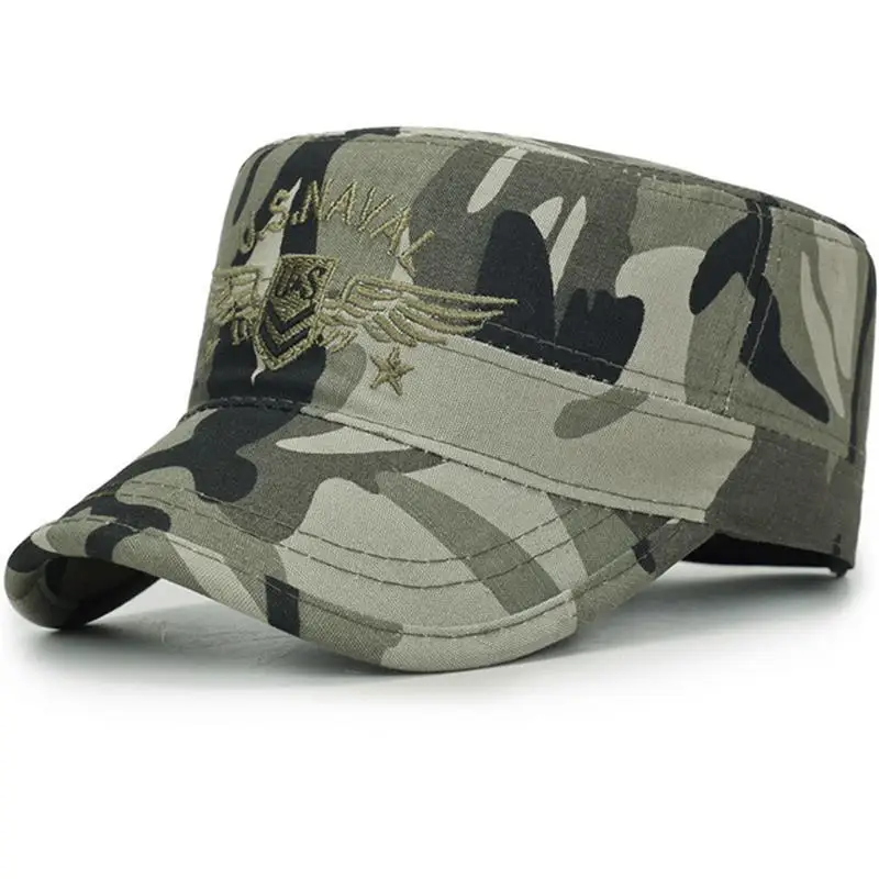 

Hat men's Camouflage Military Hats fashion flat top hat Korean outdoor games/exercises sports spring autumn duck cap me 2pcs/lot