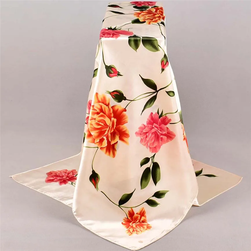 Женский шарф с цветочным принтом мягкие женские длинные многоцелевые шали и