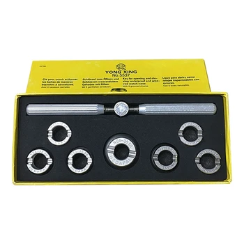 

No.5537 Watches Repair Tools Set,18.5Mm, 20.2Mm, 22.5Mm, 26.5Mm, 28.3Mm, 29.5Mm and 36.5Mm 7 Size Watches Back Case Opener Key