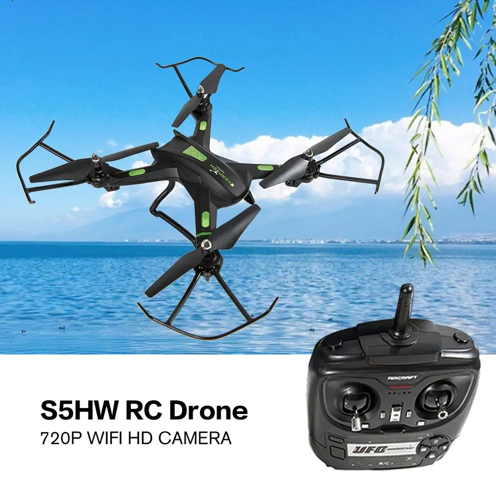 New S5HW Smart RC Drone Aircraft UAV with Wifi FPV 720P HD Real-time Camera RC plane Altitude Hold 3D Flips Headless Mode